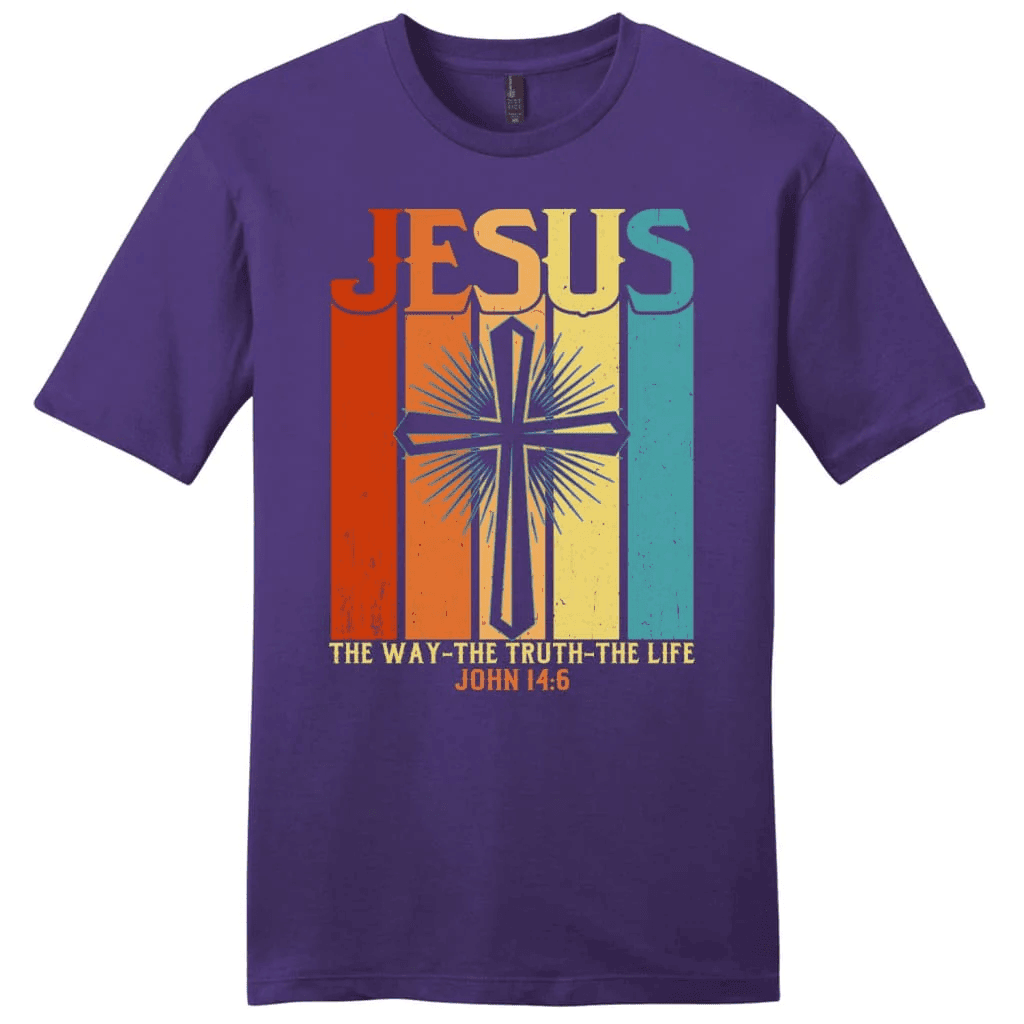 Jesus shirt: Jesus the way the truth and the life vintage men's Christian t-shirt