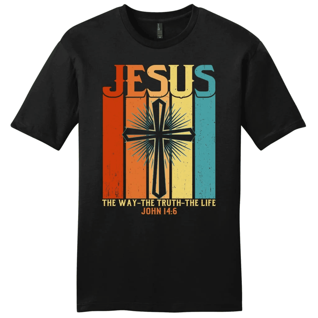 Jesus shirt: Jesus the way the truth and the life vintage men's Christian t-shirt