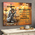 Personalized Woman Warrior No Weapon Formed Against Us Shall Prosper-Isaiah 54:17 Canvas