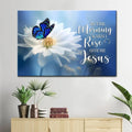 In the Morning When I Rise Give Me Jesus, Butterfly Flower, Wall Art Canvas