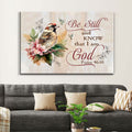 Be still and know that I am God Psalm 46:10 Sparrow Bible verse wall art