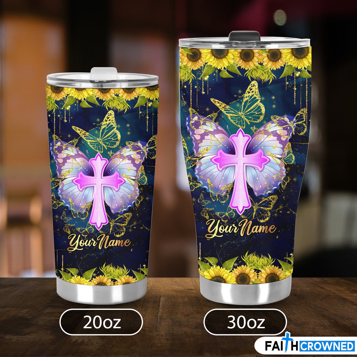 Faith-Hope-Love Personalized Tumbler