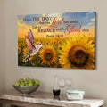 Psalm 118:24 This is the day that the Lord has made wall art canvas, Hummingbird sunflower Christian wall decor