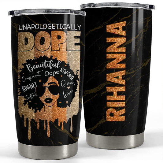 Personalized Black Queen Tumbler Melanin Tumbler Afro Black Girl