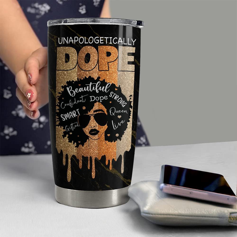 Personalized Black Queen Tumbler Melanin Tumbler Afro Black Girl