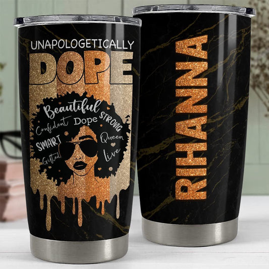 Personalized Black Queen Tumbler Melanin Tumbler Afro Black Girl
