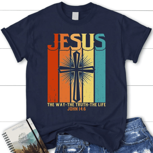 Jesus shirt: Jesus the way the truth and the life vintage women's Christian t-shirt