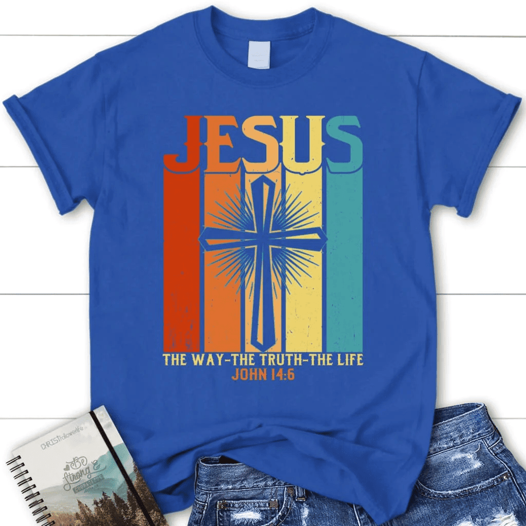 Jesus shirt: Jesus the way the truth and the life vintage women's Christian t-shirt