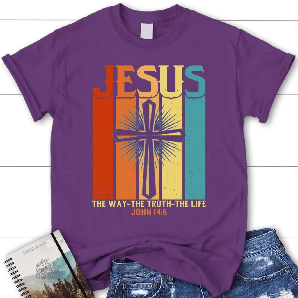 Jesus shirt: Jesus the way the truth and the life vintage women's Christian t-shirt