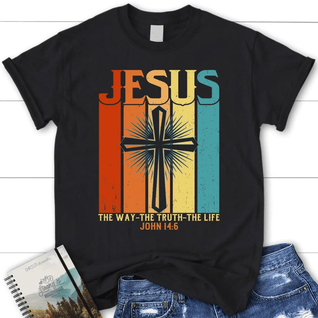 Jesus shirt: Jesus the way the truth and the life vintage women's Christian t-shirt