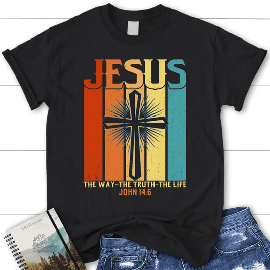 Jesus shirt: Jesus the way the truth and the life vintage women's Christian t-shirt