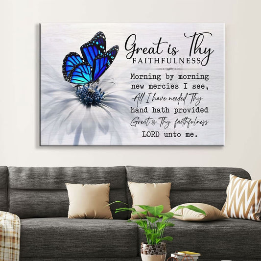 Christian Wall Art: Great is thy faithfulness wall art canvas