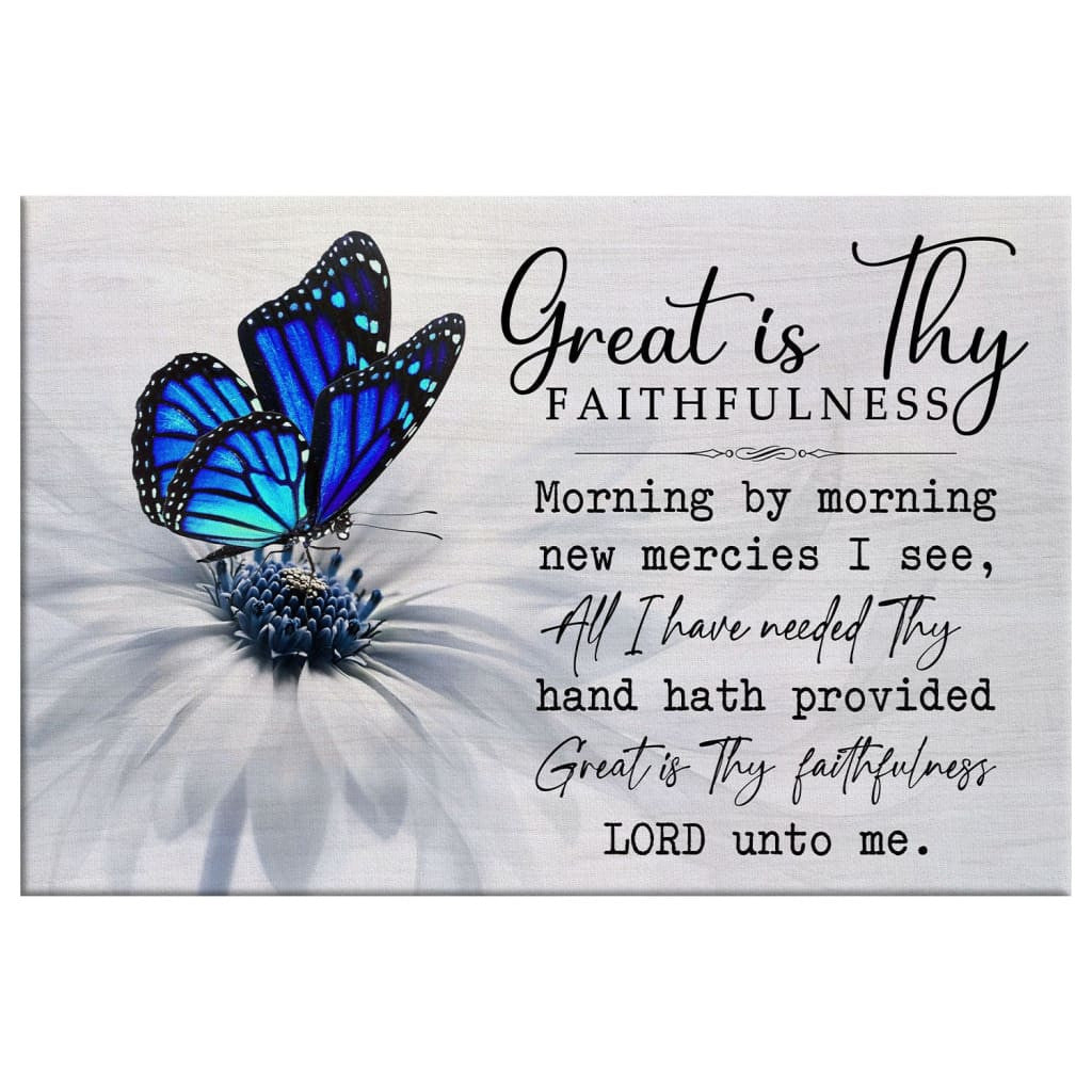 Christian Wall Art: Great is thy faithfulness wall art canvas