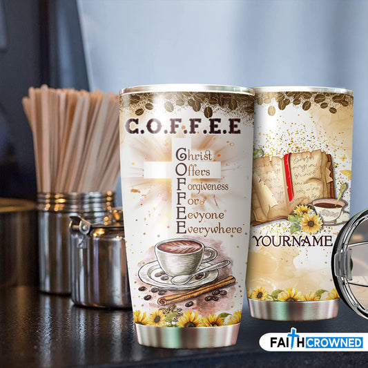 Premium Tumbler Personalized GOD COFFEE