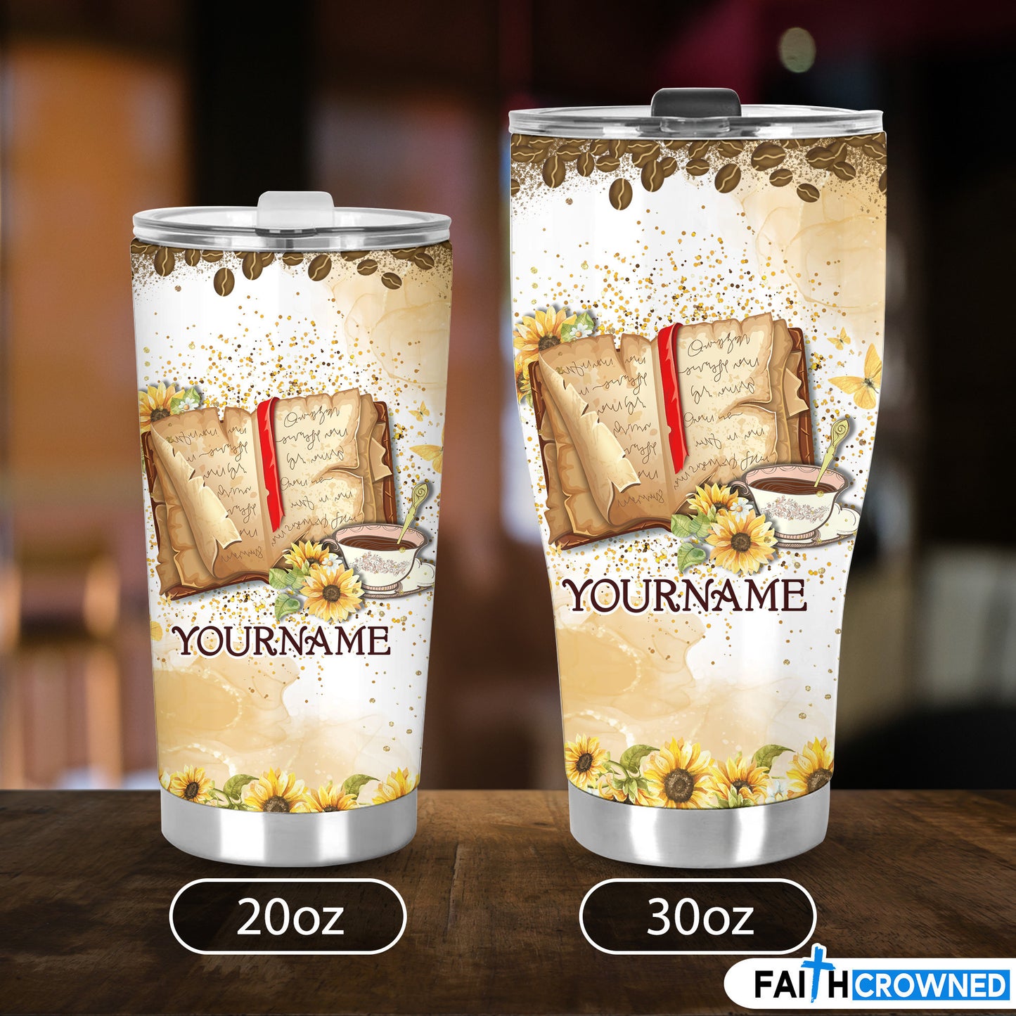 Premium Tumbler Personalized GOD COFFEE