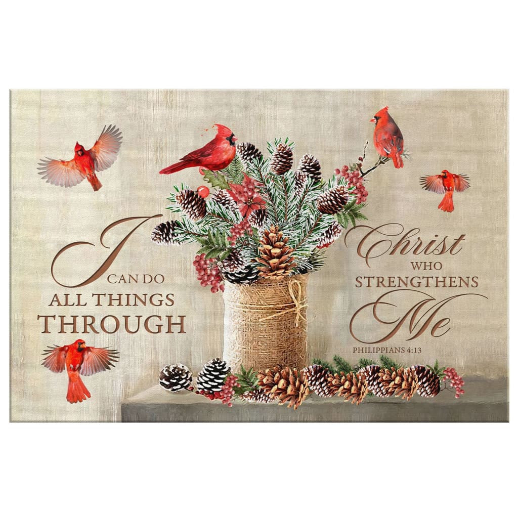 I can do all things through Christ Christmas wall art, Christian Christmas gifts