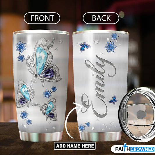 Butterfly Jewelry Style Personalized Tumbler