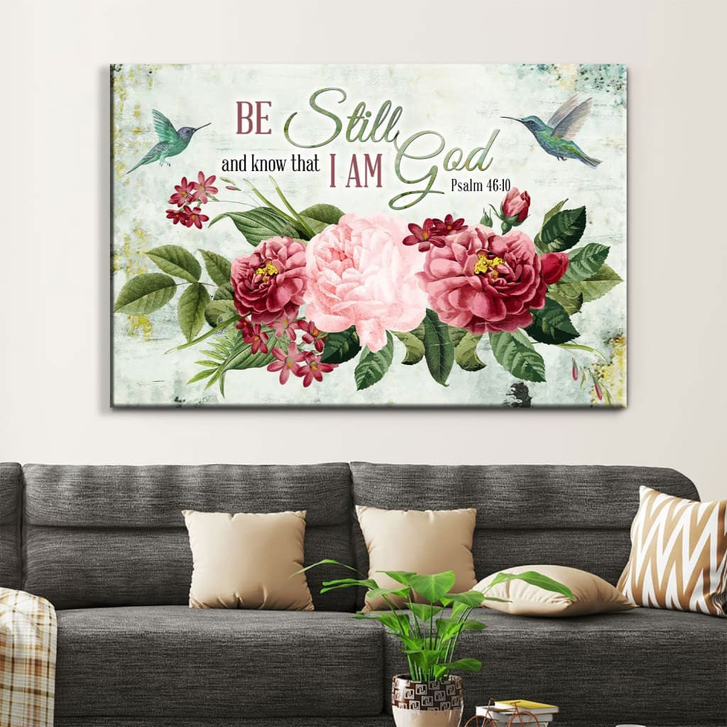 Then sings my soul wall art canvas, Floral Christian hymn canvas print