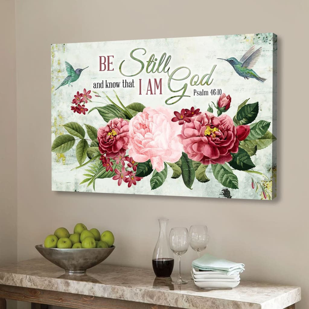 Then sings my soul wall art canvas, Floral Christian hymn canvas print