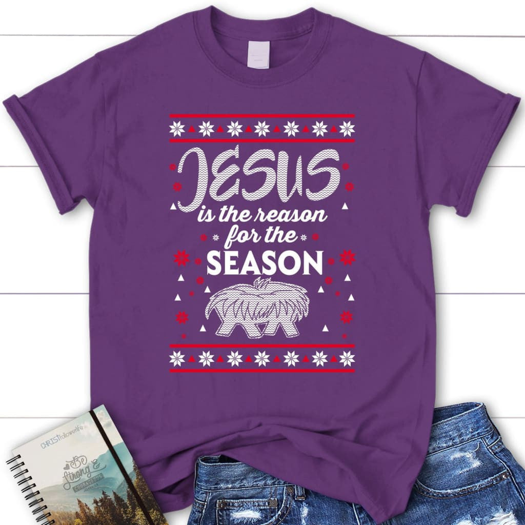 Jesus is reason for the season Christmas women's Christian t-shirt