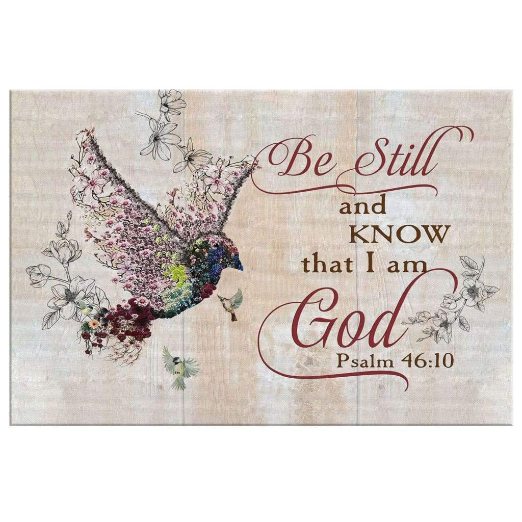 Be still and know that I am God Psalm 46:10 Sparrow Bible verse wall art