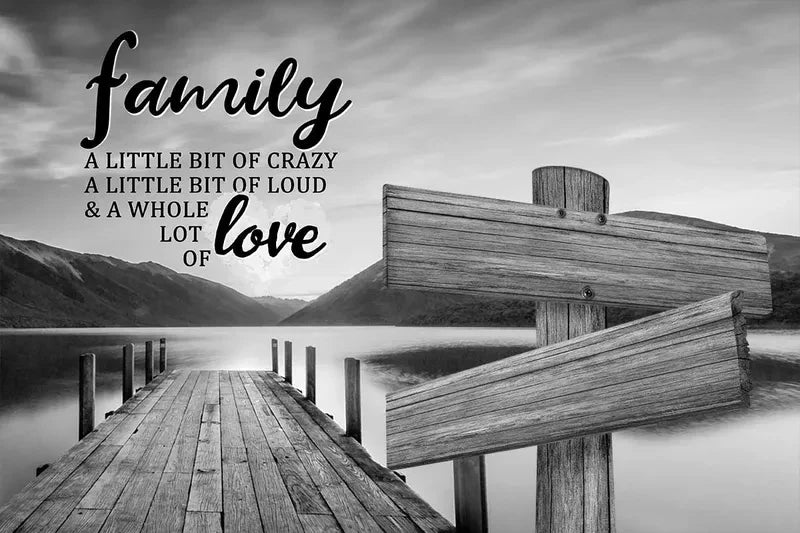 River Pier A Little Whole Lot of Love Multi-Names Premium Canvas