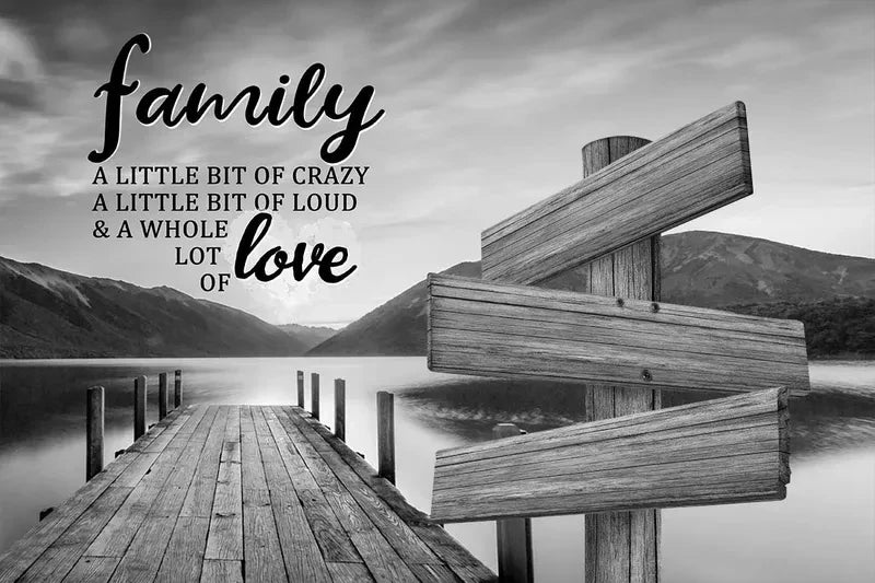 River Pier A Little Whole Lot of Love Multi-Names Premium Canvas