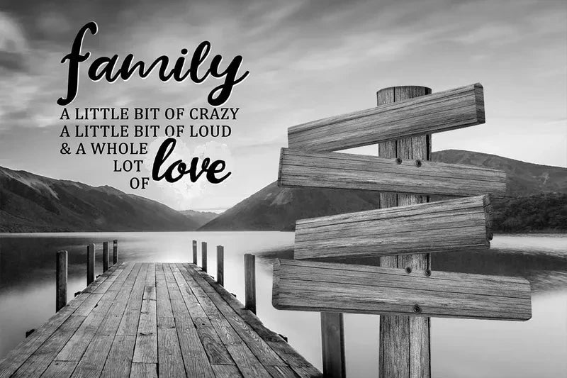 River Pier A Little Whole Lot of Love Multi-Names Premium Canvas