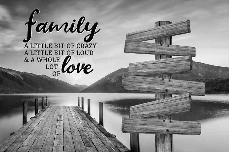 River Pier A Little Whole Lot of Love Multi-Names Premium Canvas