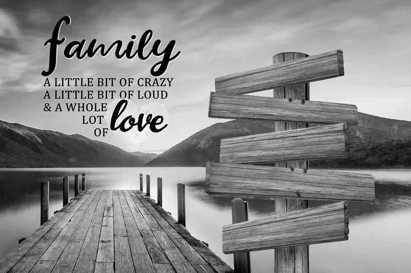 River Pier A Little Whole Lot of Love Multi-Names Premium Canvas
