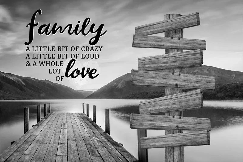 River Pier A Little Whole Lot of Love Multi-Names Premium Canvas