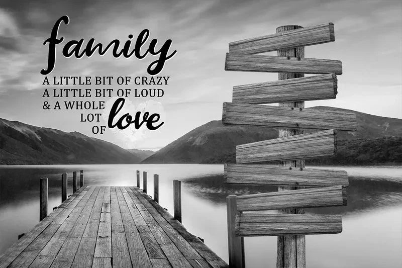 River Pier A Little Whole Lot of Love Multi-Names Premium Canvas