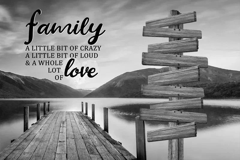 River Pier A Little Whole Lot of Love Multi-Names Premium Canvas