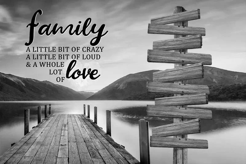River Pier A Little Whole Lot of Love Multi-Names Premium Canvas